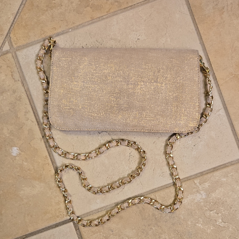 Tory Burch Soft Gold Crossbody Bag - Picture 2 of 8